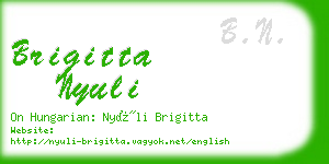 brigitta nyuli business card